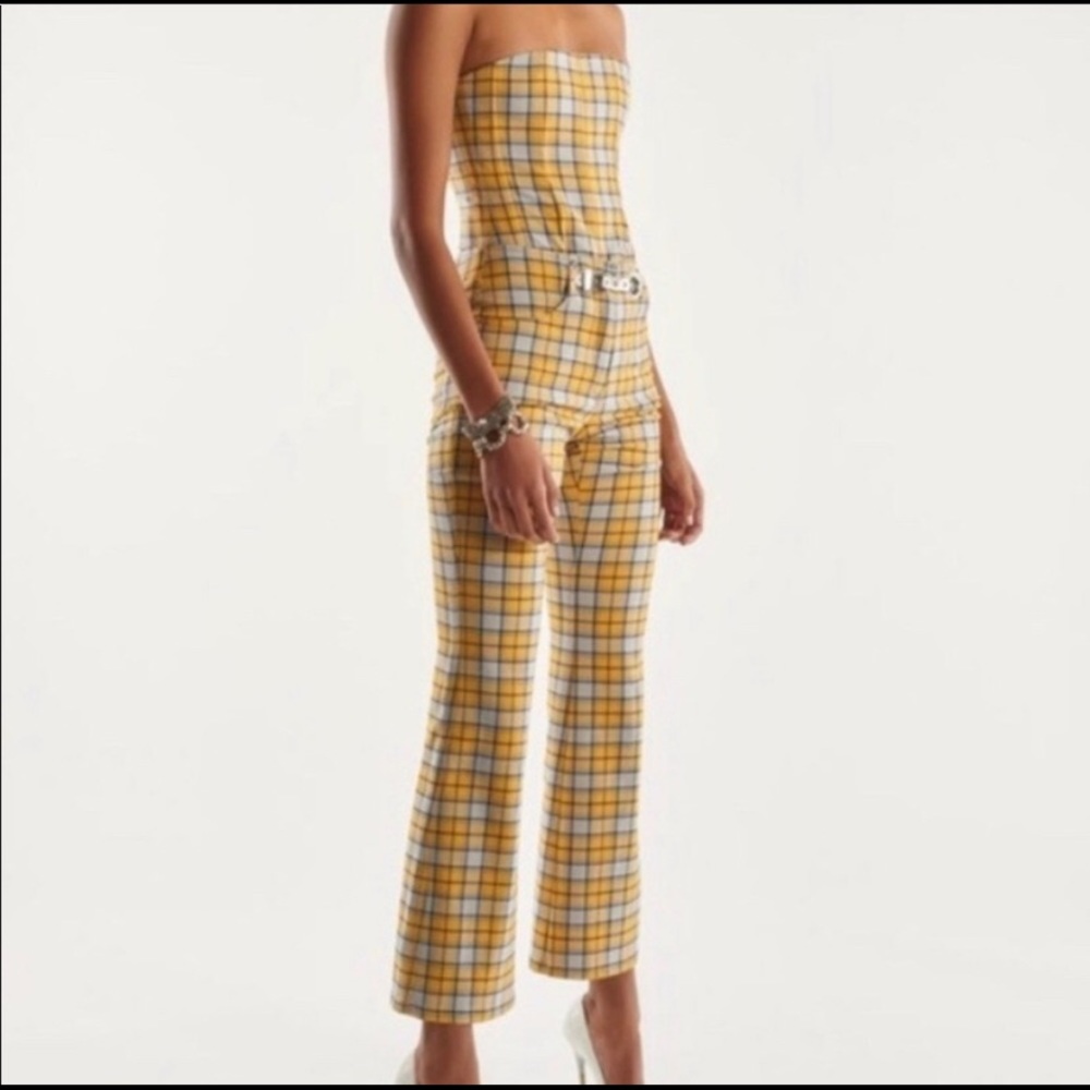 Miaou Yellow Plaid Set